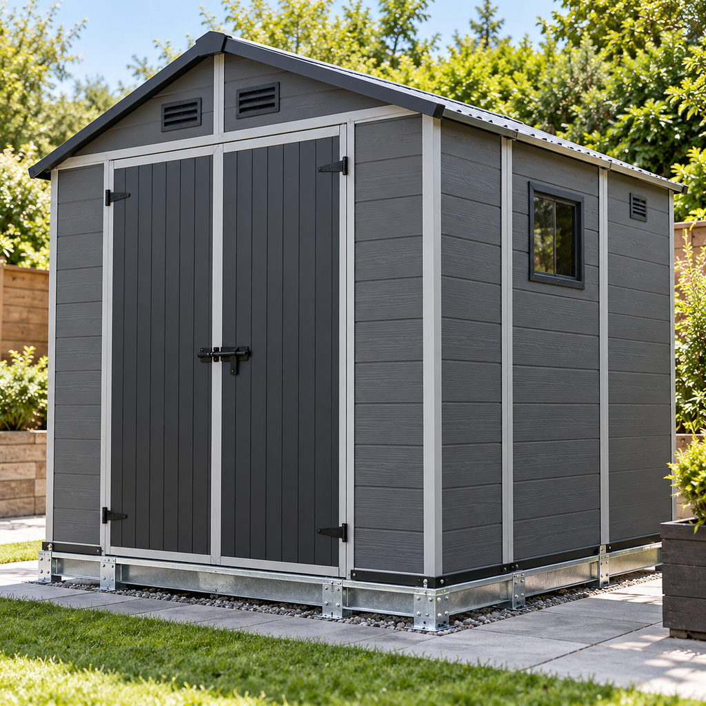 CAMBERWELL 8 x 6ft Garden Shed Storage with Foundation Kit