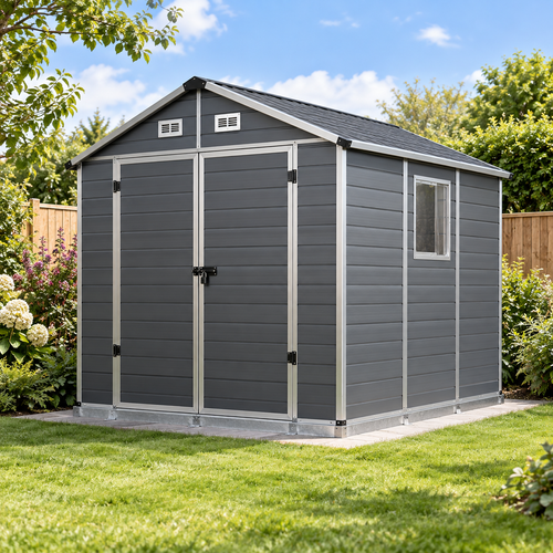 CAMBERWELL 8 x 6ft Garden Shed Storage with Foundation Kit