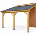 CAMBERWELL House Lean To Wooden Gazebo Wall Mounted 3m with Super Felt